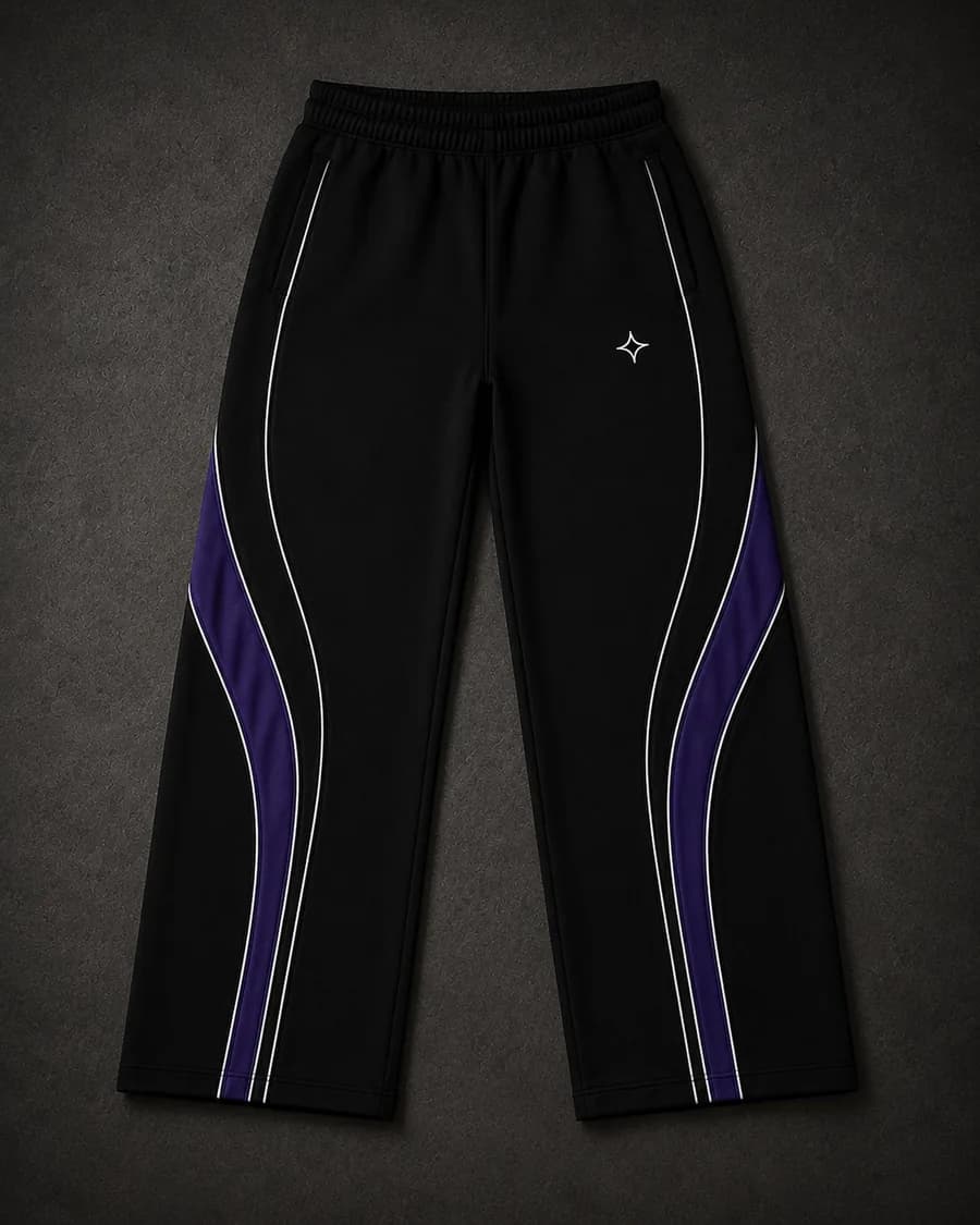 Coramay Jogging - Noir / Violet (devant)